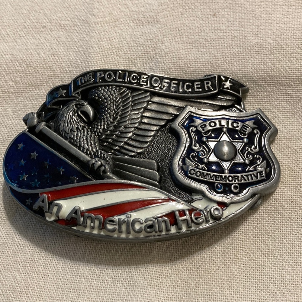 The Police Officer An American Hero Belt Buckle.
